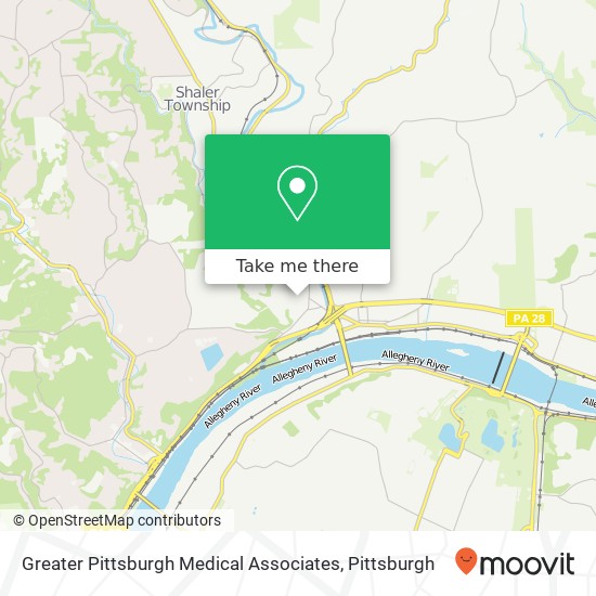 Greater Pittsburgh Medical Associates map