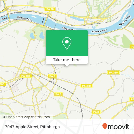 7047 Apple Street map