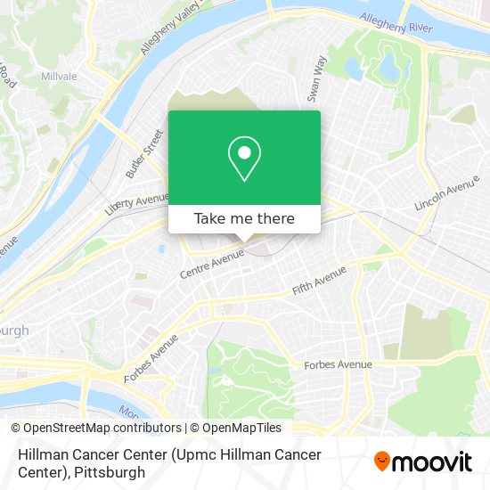 Hillman Cancer Center map
