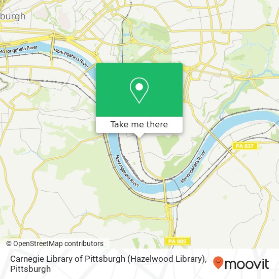 Carnegie Library of Pittsburgh (Hazelwood Library) map