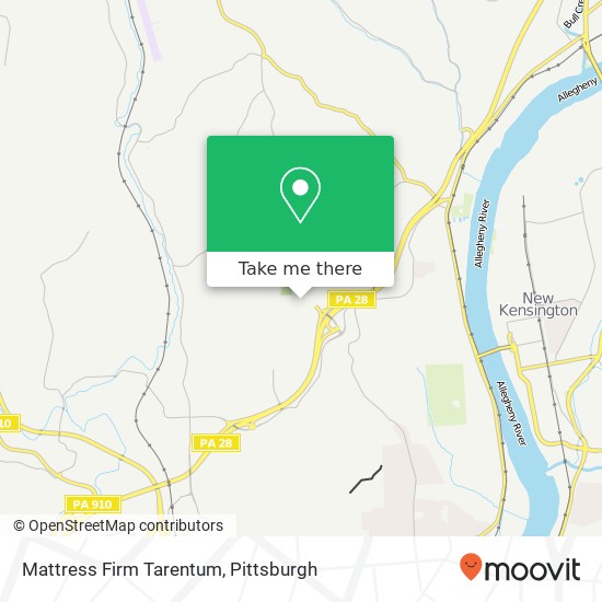 Mapa de Mattress Firm Tarentum