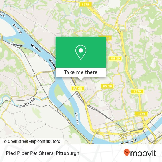 Pied Piper Pet Sitters map