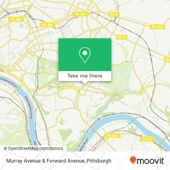 Murray Avenue & Forward Avenue map