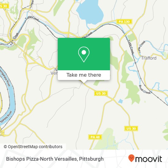 Mapa de Bishops Pizza-North Versailles