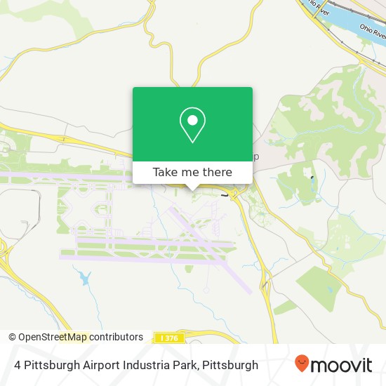 Mapa de 4 Pittsburgh Airport Industria Park