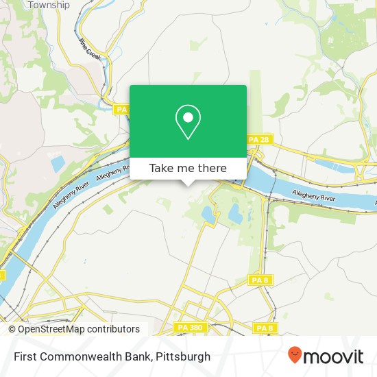 First Commonwealth Bank map