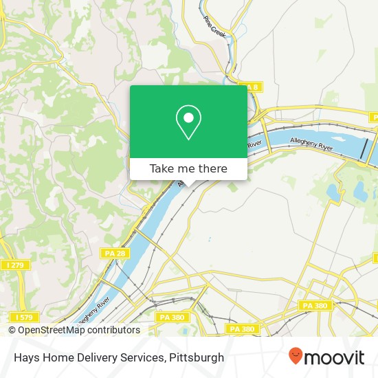 Hays Home Delivery Services map