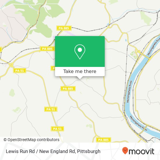Lewis Run Rd / New England Rd map