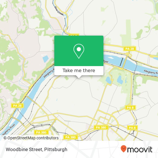 Woodbine Street map