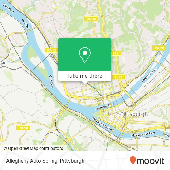 Allegheny Auto Spring map
