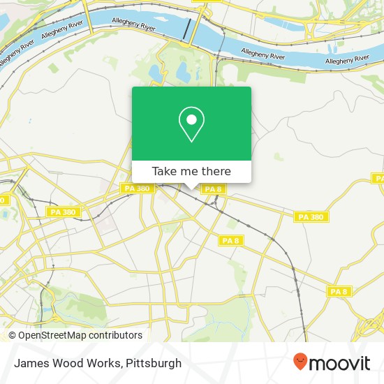 James Wood Works map