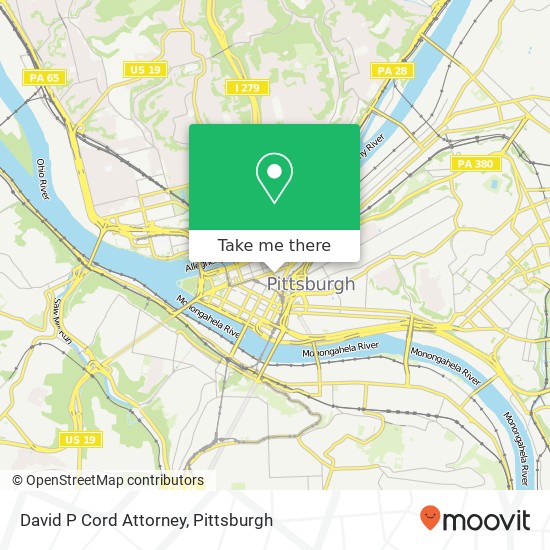 David P Cord Attorney map