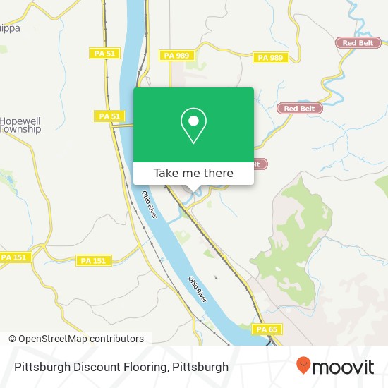 Mapa de Pittsburgh Discount Flooring