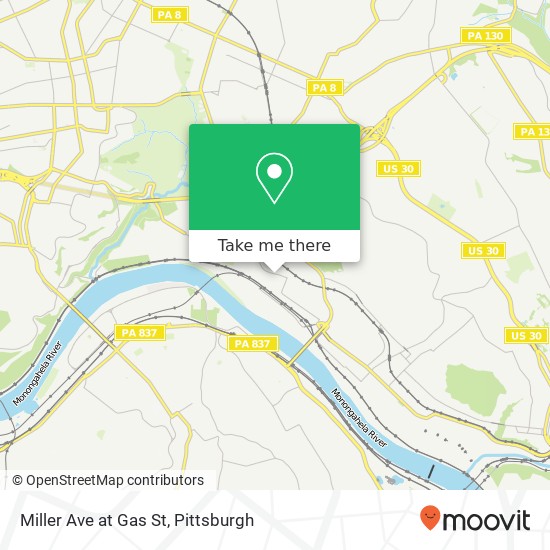 Mapa de Miller Ave at Gas St