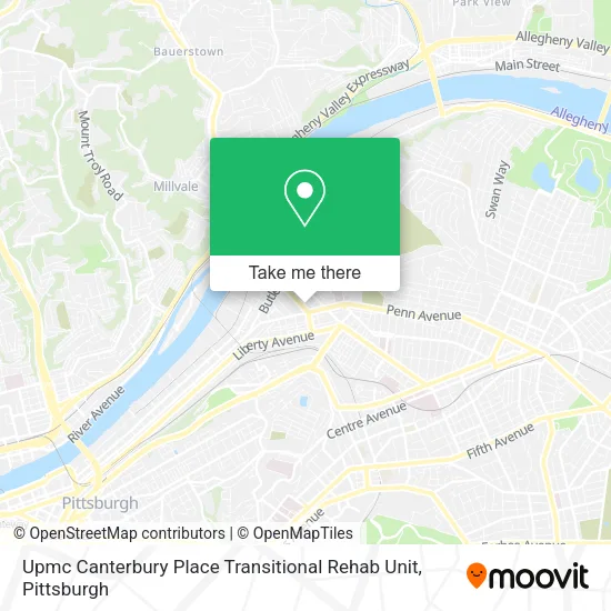 Mapa de Upmc Canterbury Place Transitional Rehab Unit