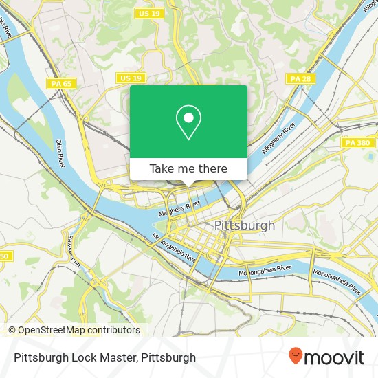 Pittsburgh Lock Master map