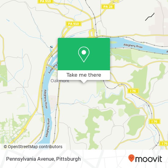 Mapa de Pennsylvania Avenue