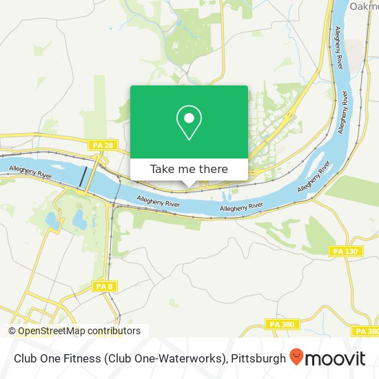 Club One Fitness (Club One-Waterworks) map