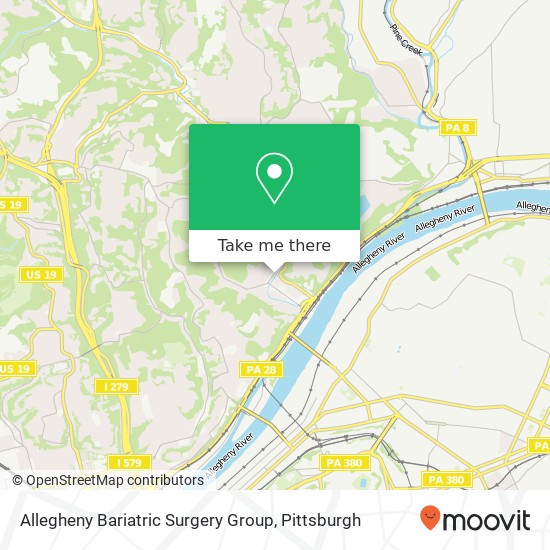 Mapa de Allegheny Bariatric Surgery Group