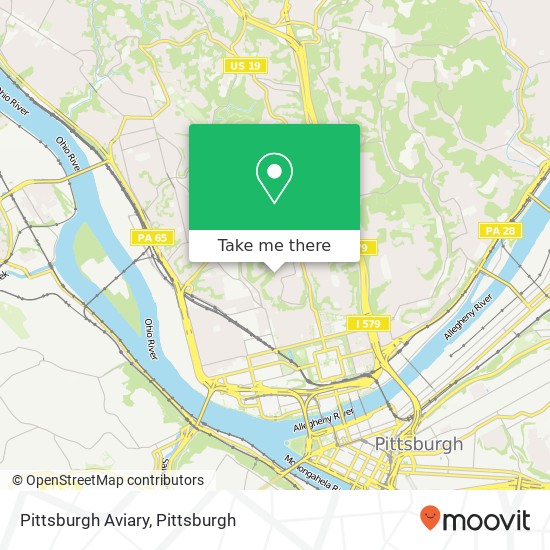 Mapa de Pittsburgh Aviary