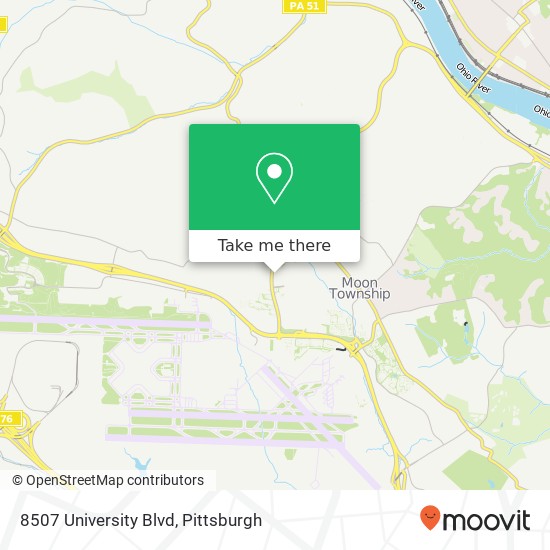 8507 University Blvd map