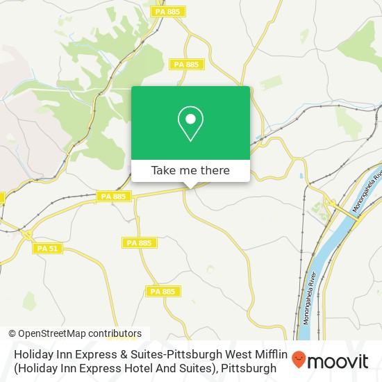 Holiday Inn Express & Suites-Pittsburgh West Mifflin (Holiday Inn Express Hotel And Suites) map