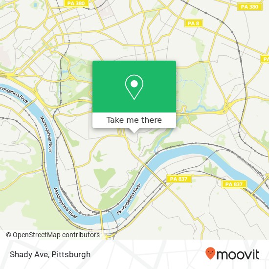 Mapa de Shady Ave