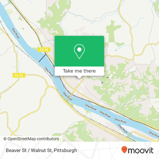 Beaver St / Walnut St map