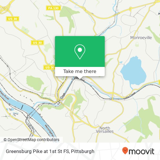 Mapa de Greensburg Pike at 1st St FS