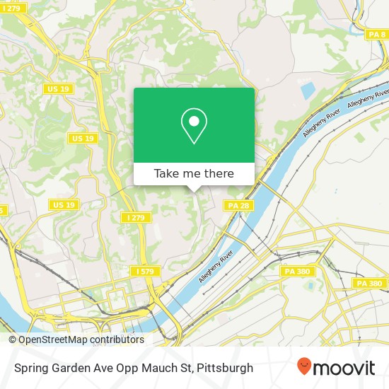 Mapa de Spring Garden Ave Opp Mauch St