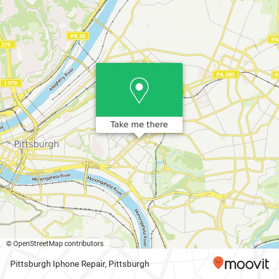 Pittsburgh Iphone Repair map