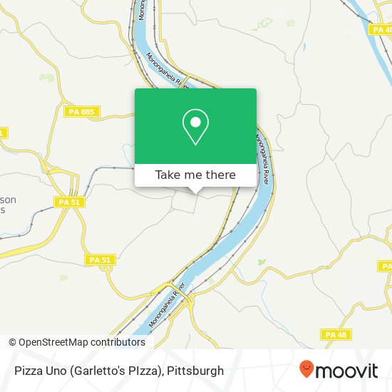 Mapa de Pizza Uno (Garletto's PIzza)