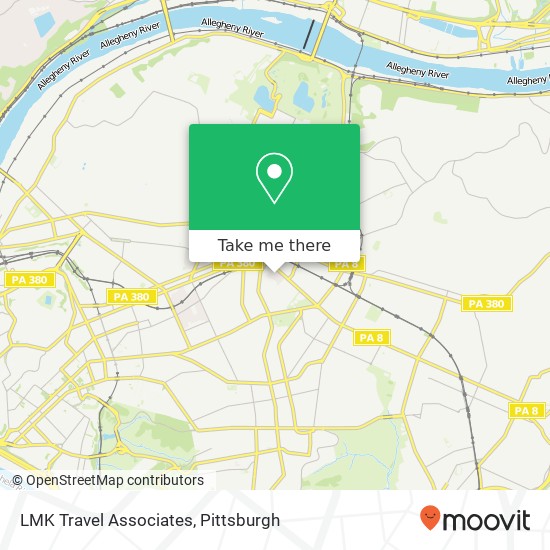 LMK Travel Associates map