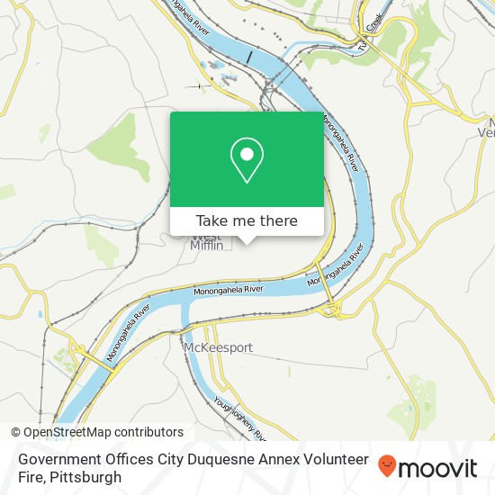 Mapa de Government Offices City Duquesne Annex Volunteer Fire