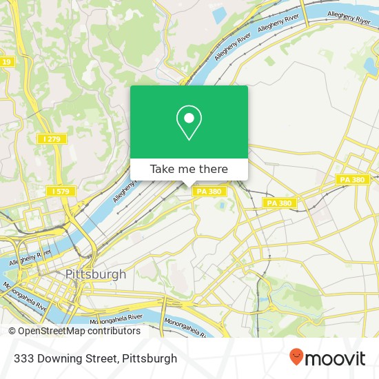 Mapa de 333 Downing Street