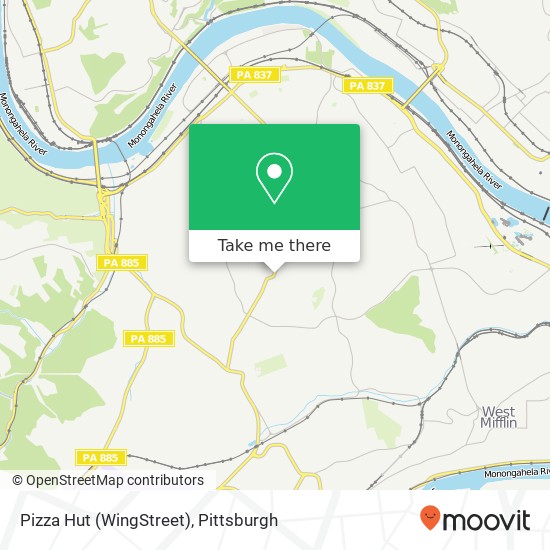 Mapa de Pizza Hut (WingStreet)