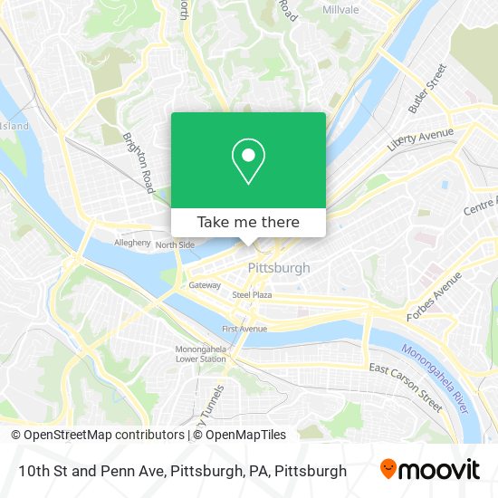 Mapa de 10th St and Penn Ave, Pittsburgh, PA
