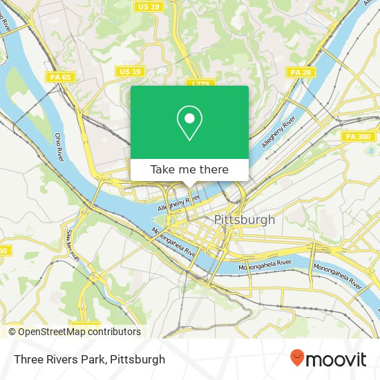 Mapa de Three Rivers Park