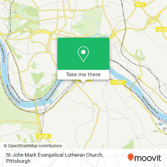 Mapa de St John Mark Evangelical Lutheran Church