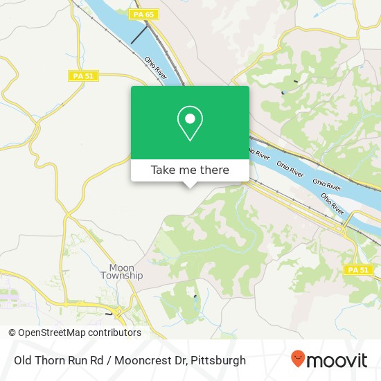 Mapa de Old Thorn Run Rd / Mooncrest Dr