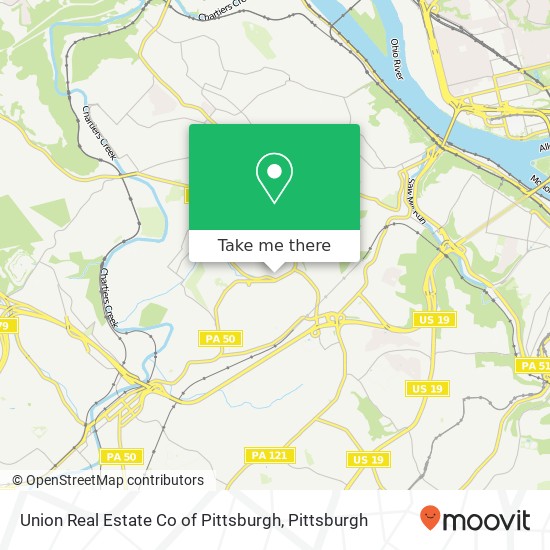 Union Real Estate Co of Pittsburgh map