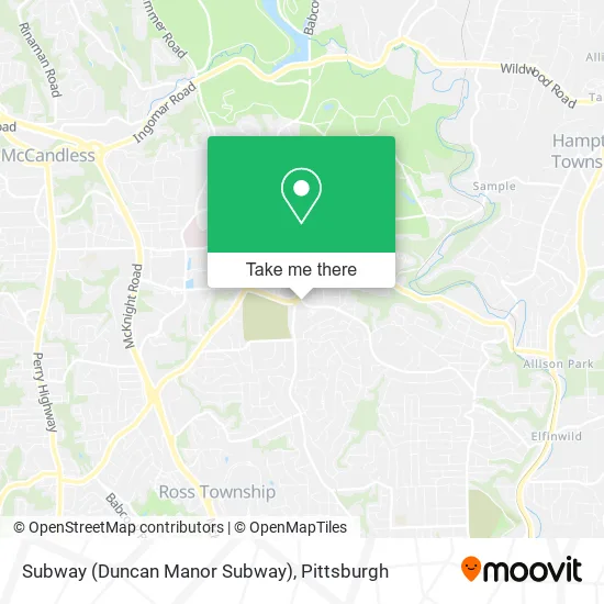 Subway (Duncan Manor Subway) map