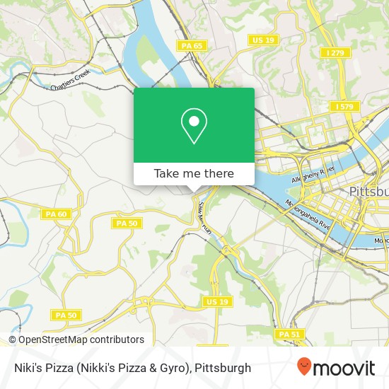 Mapa de Niki's Pizza (Nikki's Pizza & Gyro)