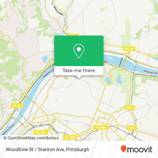 Mapa de Woodbine St / Stanton Ave