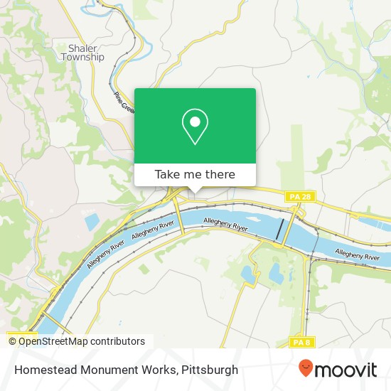 Homestead Monument Works map