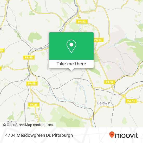 Mapa de 4704 Meadowgreen Dr