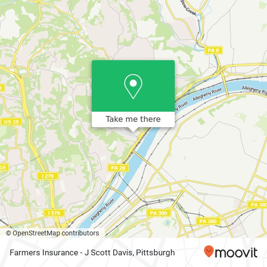 Mapa de Farmers Insurance - J Scott Davis