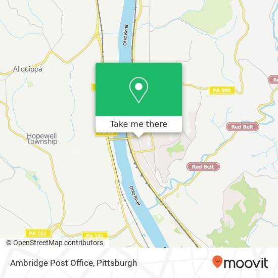 Ambridge Post Office map