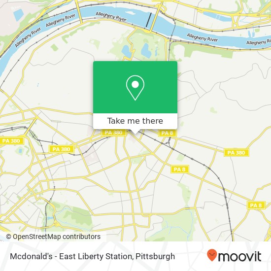 Mcdonald's - East Liberty Station map