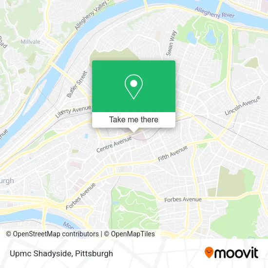Upmc Shadyside map